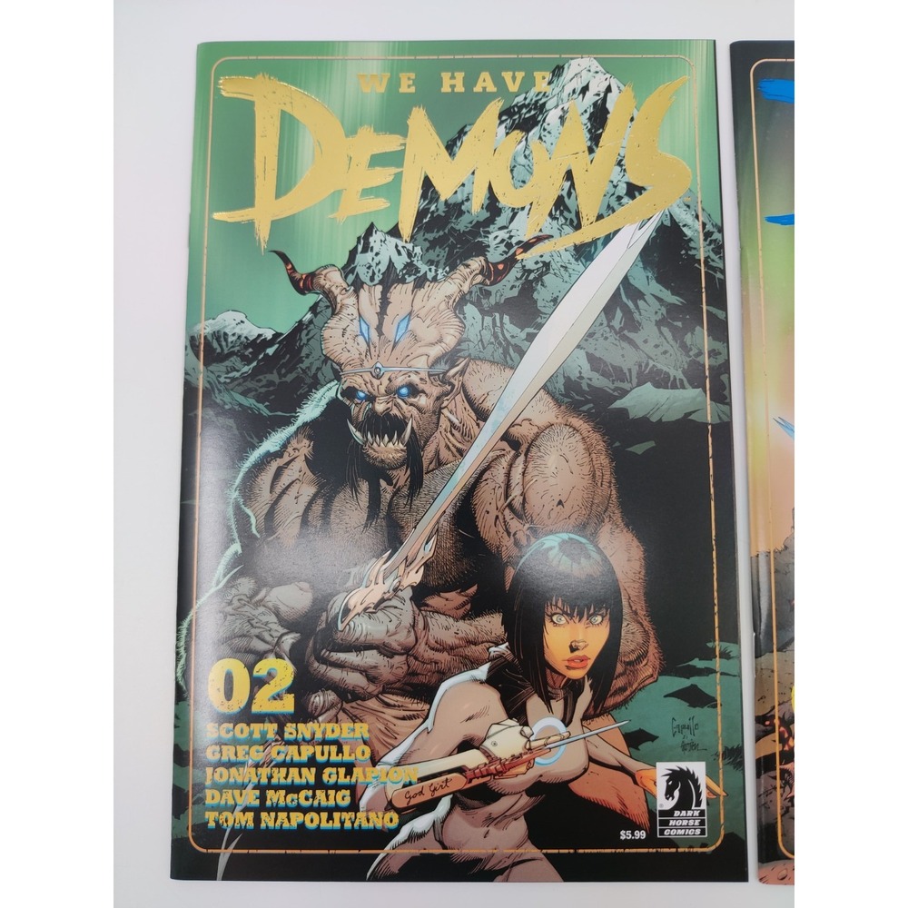 We Have Demons 2 and 3 Foil Variant Set Snyder Capullo Comic Lot Dark Horse